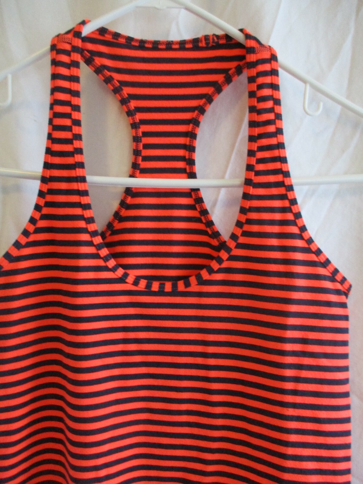 Lululemon Tank top orange striped basic racer bac… - image 12