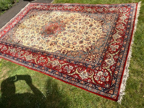 Antique Persiann Isfahann Esfahann 100% wool hand knotted rug 306 x 200 cm - Picture 6 of 9
