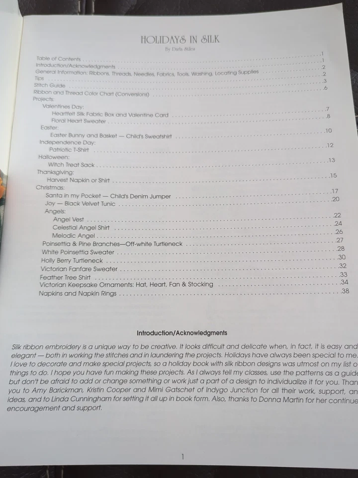 Patrones artesanales bordados cintas de seda de vacaciones proyectos de Indygo Junction Foto 2 de 3