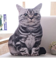 Short Cat 19" Printed Pillow Stuffed Animal Plush Toys Toddler Doll Kids Gifts