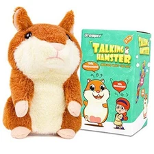  Kids Toys Talking Hamster Plush Toy Repeats What You Say Interactive Toys A-1