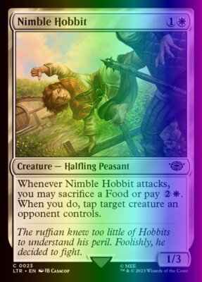 MTG Nimble Hobbit (23/479) The Lord of the Rings Tales of Middle-earth NM FOIL