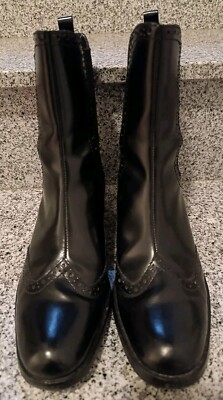 marc o polo Stiefelette Damen Gr. 37 Schwarz Leder Sehr Gut Zustand 