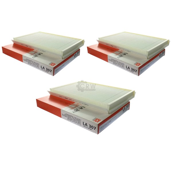 3X Mahle / Knecht LA 307 Filter Innenraumluft Pollenfilter Innenraumfilter-image