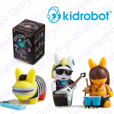 Set 3 Kidrobot Labbit Band Camp 3000 Mini Series Figure The Black