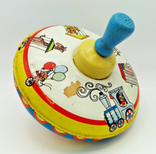 Ohio Art Spinning Top Toy Metal Circus Train Animals 304B177 Made in USA