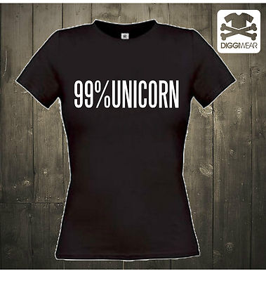 99% UNICORN | EINHORN | HIPSTER PRINZESSIN GIRLY FUN SHIRT S - XXL