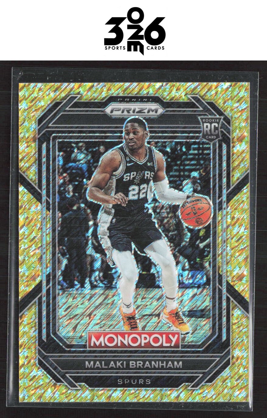 Malaki Branham 2022-23 Panini Prizm Monopoly Gold Money Shimmer #81 #/500 RC