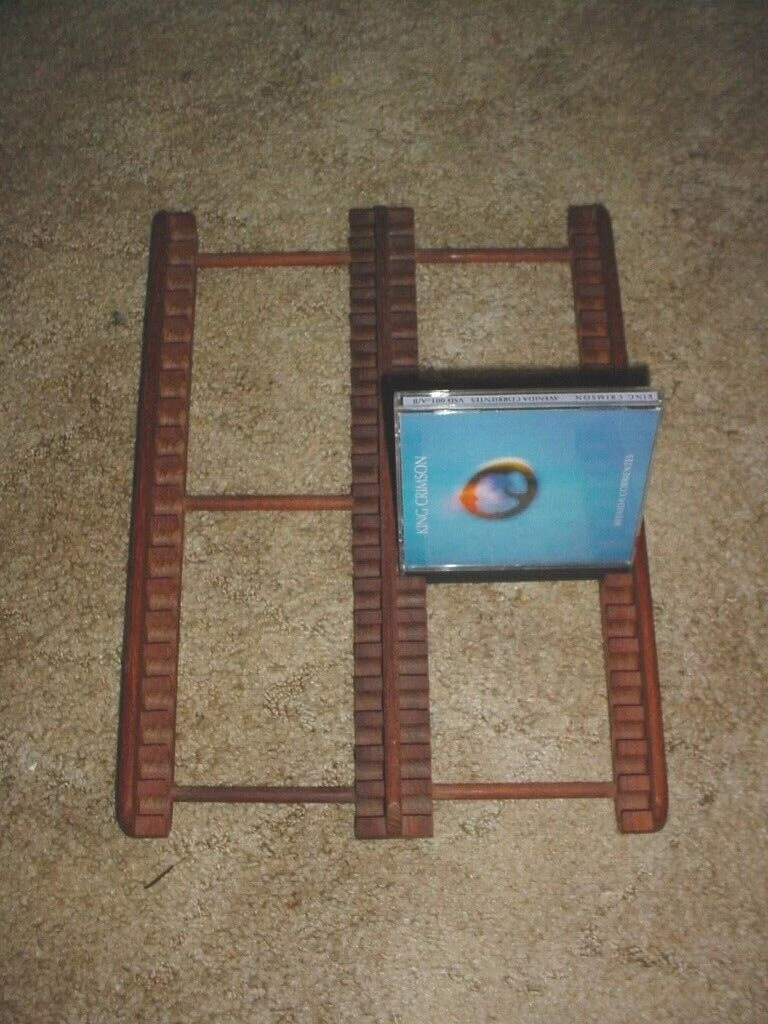 40 CD HOLDER STAND STORAGE KALMAR DESIGNS DANISH TEAK WOOD MODERN