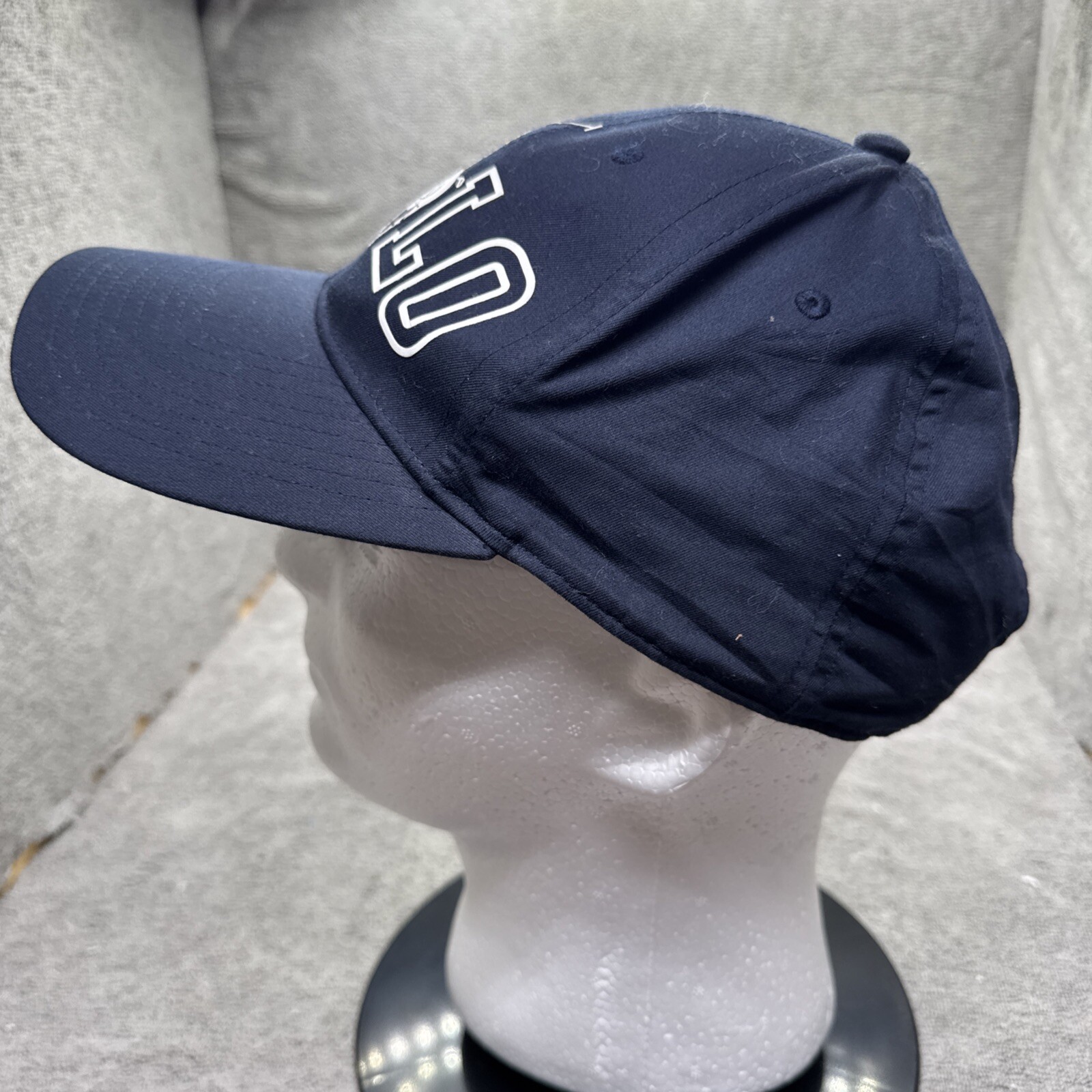 Cappello Polo Ralph Lauren Blu Spellout Big Pony Regolabile Stile Vintage Blocco Lettera