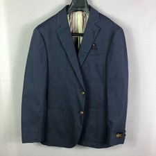 Flynt Burton Navy Notch Lapel Blazer JACKET ONLY Size 40L $695