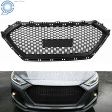 For 2017-2018 Hyundai Elantra Front Bumper Hood Grille Black Replacement Grill