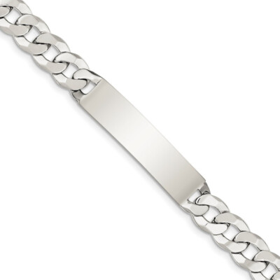 Customized Sterling Silver Curb ID Link Name Bracelet