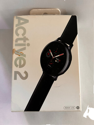 Samsung Galaxy Watch Active 2 SM-R835 40mm Stainless Steel Case with Black...