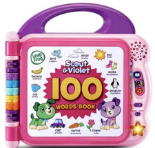LeapFrog Scout Violet 100 Words Book 18M-4yrs Learn Educ. English Spanish