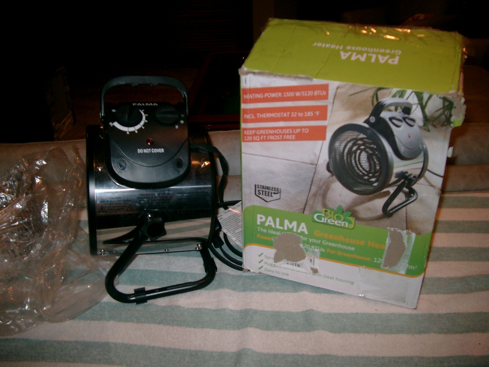 Bio Green PAL 2.0/US Palma Basic Greenhouse Space Heater, 120 Sq Ft, 1500  Watts 5055320022763 | eBay