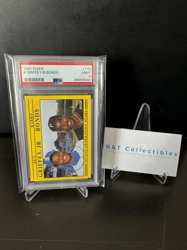 1991 Fleer Barry Bonds Ken Griffey Jr #710 PSA 9 MINT HOF 🔥🔥