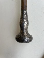 BAMBOO UMBRELLA HANDLE, EMBOSSED STERLING SILVER From Collection