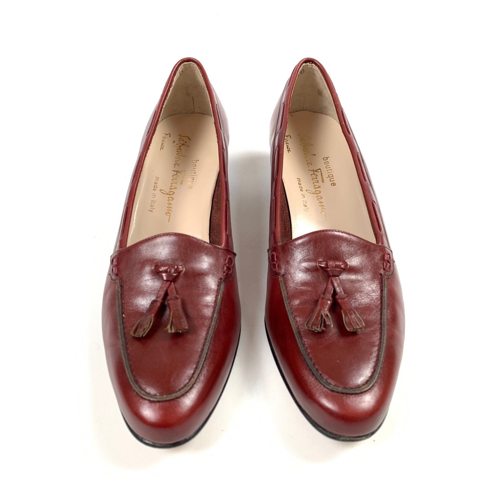 burgundy tassel loafers womens