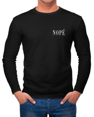 Herren Long-Sleeve Nope Langarm-Shirt Moonworks 
