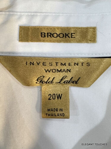 Camicia donna Investments BROOKE etichetta oro con bottoni 20W bianca manica lunga - Foto 2 di 11