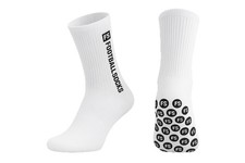 Grip Socks White, Mid-Calf, Unisex, Size M (6-8 UK)