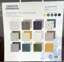 Creative Memories 8x8 Passport to Adventure Designer Paper. NiP