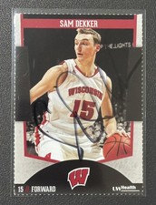 2013-14 Sam Dekker Signed Wisconsin Badgers Basketball Auto Card IP