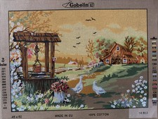 needlepoint Tapestry Gobelin L Ducks Canvas Only 45x60cm