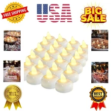200 Hours 24 Pack Flameless Floating Candles, Warm White Led Flickering Teali...