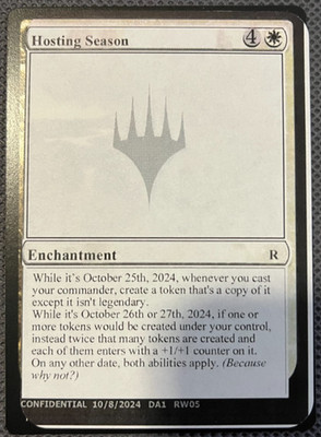 Magic MTG Hosting Season Gavin Verhey's Unknown Event Playtest Card