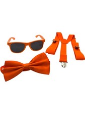 Adult's Orange Suspenders Costume Accessory Kit