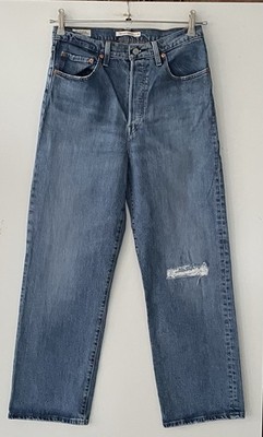 Levi's Premium Ribcage Straight Jeans Destroyed 30X29 BIG E Hochwertig NP119,95 
