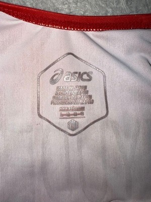 ASICS Team Japan Wrestling Singlet L Red Sponsor 2023 JPN | eBay