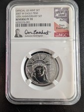 2007 $50 REVERSE PF 70 PLATINUM EAGLE - 10TH ANNIVERSARY SET 1/2 OZ 2848.86 per troy oz
