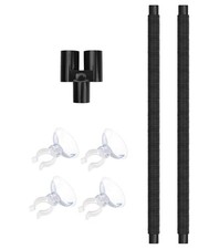 Reptile Humidifier Accessories Dual Hose Nozzle Adjustable Suction Cups Fogger