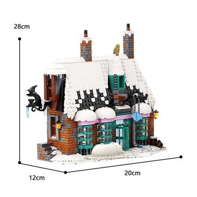 Sweet Shop Village Winter Cabin Model Toys Set 1184 Parts  Christmas