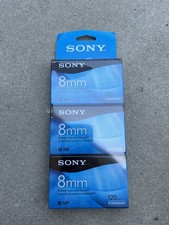NOS 3 Pack Sony 8mm Video Cassette Tapes 120 Minute Video 8 MP Standard 120MP