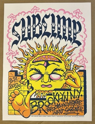 Sublime Poster 8/21/2025 Brooklyn NY Official #'d 5/185 Dozergirl