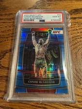 Connor McGregor 2022 Select UFC Light Blue Prizm /199 PSA 10