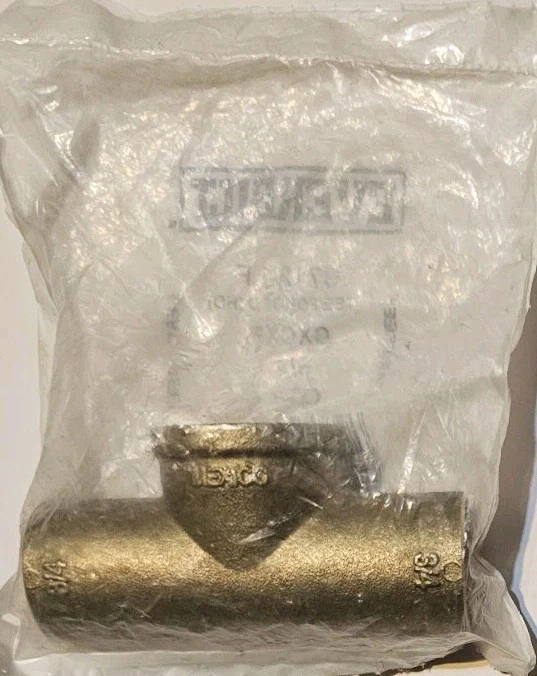 Everbilt 3/4 in. Forged Bronze Lead-Free Cup x Cup x FIP Tee Fittingl - Image 4 of 4