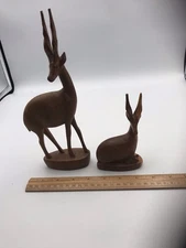Pair Of Wood Carved Kudu From Kenya