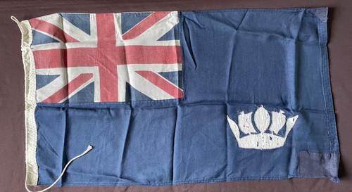 Old Worcesters Yacht Club Ensign Flag Burgee 3' x 1'6" Cotton & Appliqued Crown