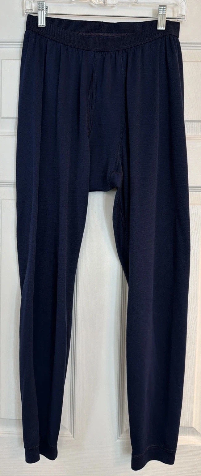 Patagonia Capilene Mens LG Baselayer Pants Navy Blue Warm Hiking Outdoor Soft