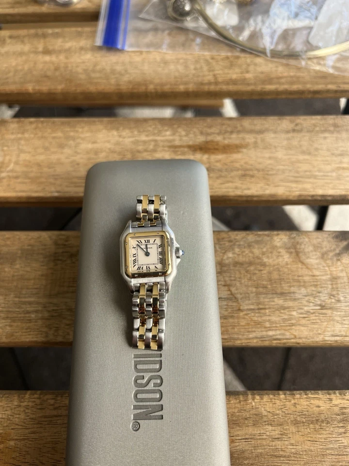 Panthere de Cartier Small Two-Row 18K Yellow Gold & Steel - Image 4 of 4