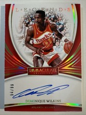 2023-24 Panini Immaculate Dominique Wilkins Legends Auto Autograph #/99 Hawks
