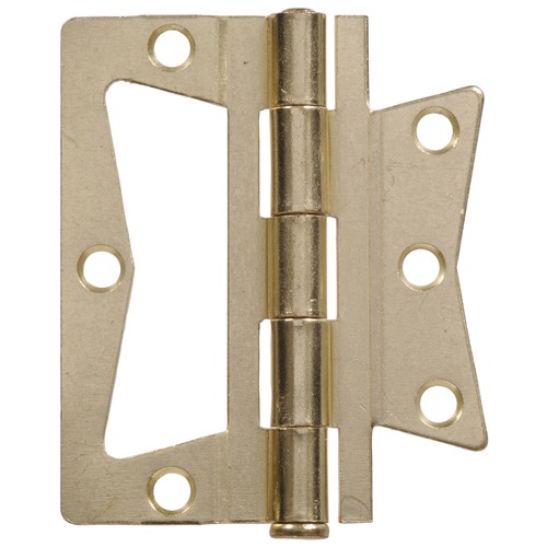 Hillman 3-1/2" Non Mortise Hinge - Removable Pin - Brass Finish 2-Pk 852629