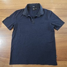Hugo Boss Polo Shirt Mens Large Slim Fit Mercerised Cotton Navy Blue