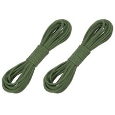2 Pcs Faux Suede Leather Cord, 2.6mm x 5.5 Yards Flat String, Dark Green