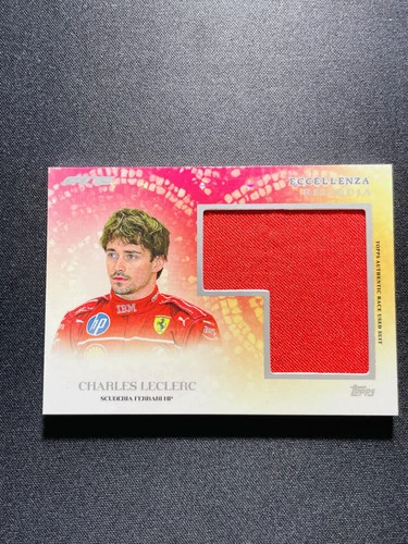 2025 Topps Eccellenza F1 Race Used Suit Relic Reliquia Charles Leclerc #7 JS72